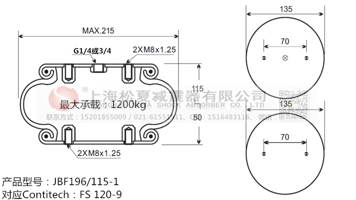 JBF196/115-1橡膠<a href='http://www.mayor-forum.cn/' target='_blank'><u>空氣彈簧</u></a>