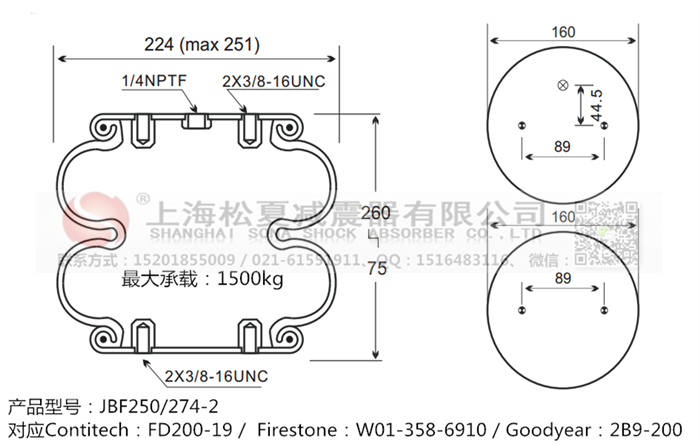 JBF250/274-2橡膠<a href='http://www.mayor-forum.cn/' target='_blank'><u>空氣彈簧</u></a>