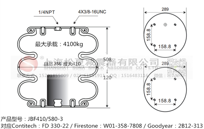 JBF410/580-3橡膠<a href='http://www.mayor-forum.cn/' target='_blank'><u>空氣彈簧</u></a>